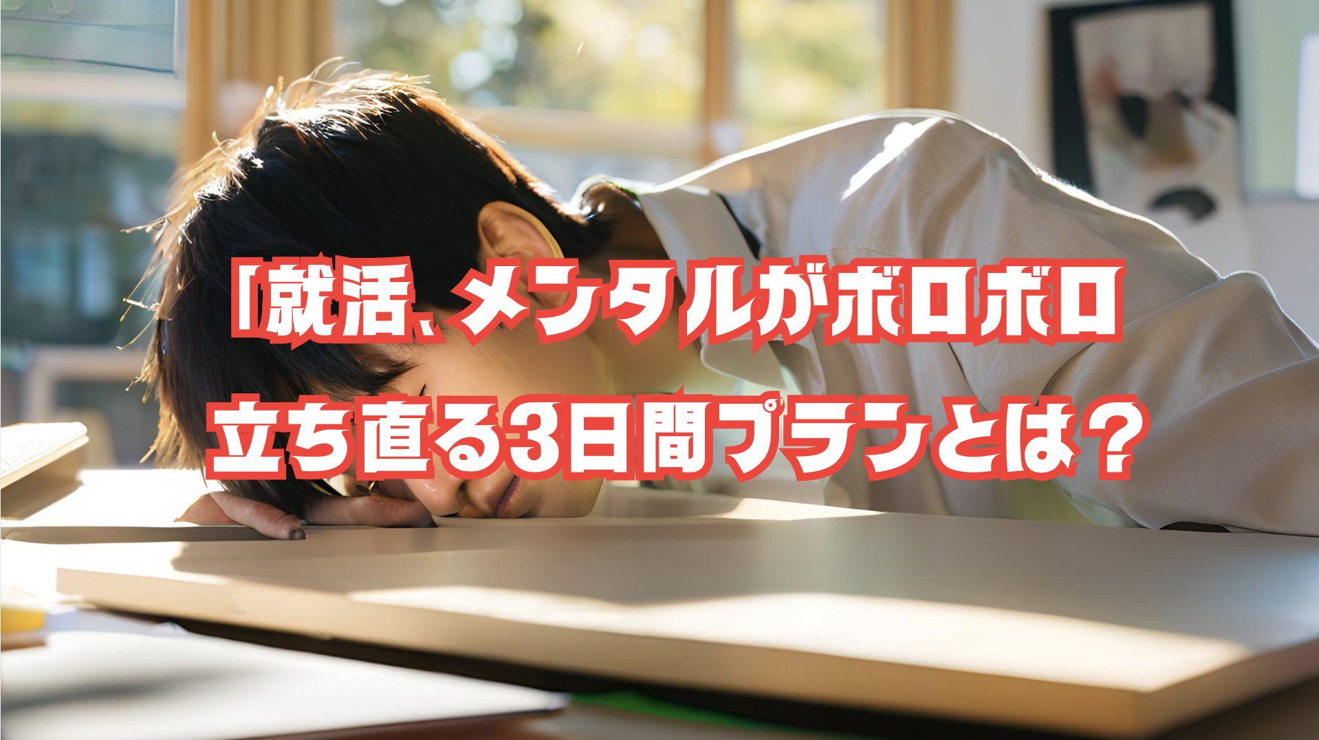 就活に疲れた学生が立ち直るために必要な3日間
