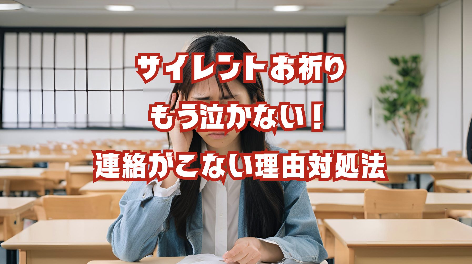 不採用通知が来ないことに悩む学生のイラスト